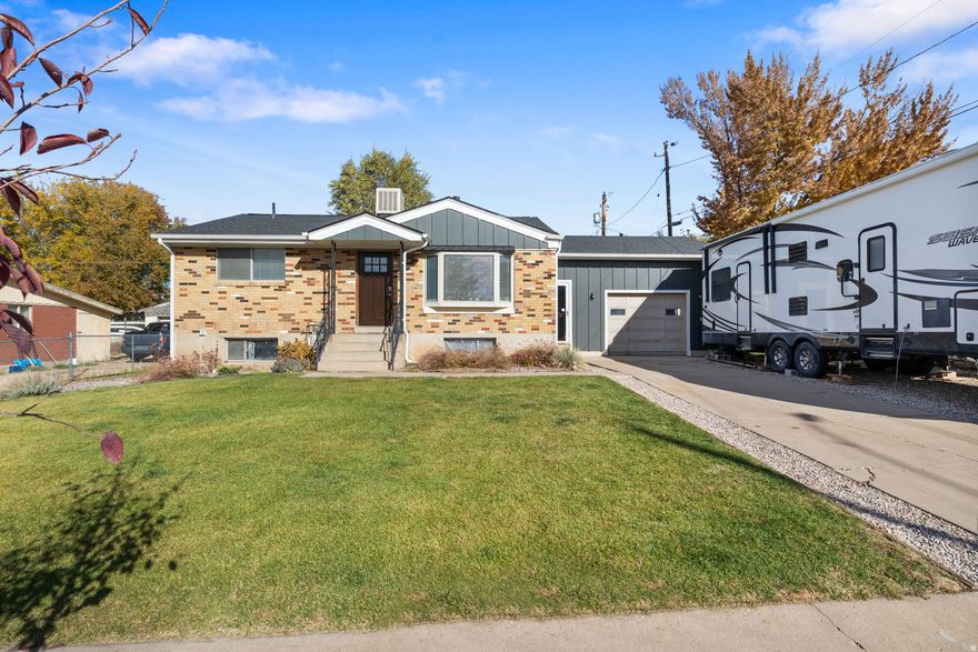 Super Cute Home at a Great Price. Neutral Paint, Remodeled Bathroom, Newer Furnace. Swamp Cooler, Roof, and Siding(2yrs). Water Heater(3yrs). Garage fits 2 small cars with room to store everything you could imagine, and RV Parking. Fenced area for Garden, Chickens or Dogs. Home has hardwood floors under existing New flooring on main. Fridge in garage is included also. Square footage figures are provided. Buyer is advised to obtain an independent measurement.