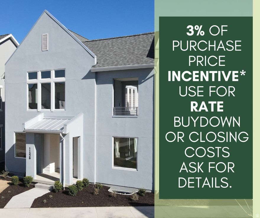 3% Preferred Lender incentive! Move-In Ready, Just completed! Brand-new construction home featuring a finished basement and a 6-foot fenced backyard, nestled in a quiet, tucked-in location with open green space in front of the lot. The price includes impressive designer upgrades such as a wet bar, 9-foot ceilings on all levels, a fireplace, upgraded railing, and an incredible indoor/outdoor living layout with large sliding glass doors connecting the Great Room and Kitchen. The main-level office is filled with natural light from abundant windows. The dreamy Primary Suite offers a covered balcony that is hot tubready, along with a spa-inspired en-suite bathroom featuring a stand-alone soaking tub and a large walk-in shower.  Photos are of the actual home.