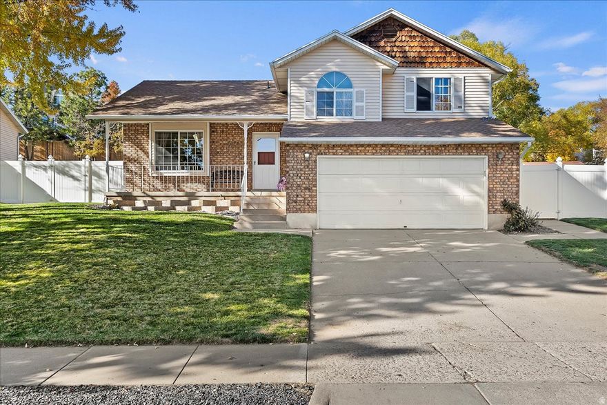 Lovingly maintained home in awesome neighborhood with stunning mountain views! Great location near Hwy 89, shopping, dining and HAFB. Convenient layout with laundry room near bedrooms, and room to grow in unfinished basement.  New, durable LVT flooring throughout the main level, BRAND NEW carpet in family room, bedrooms and stairs, completely updated bathrooms w/ stylish tile surrounds and modern finishes (2022 & 2024), New 50-gallon water heater (2024), new AC (2019), new windows in primary bedroom & bathroom. Kitchen features bronze finish SS appliances, new disposal, and amazing single basin sink with waterfall spout sprayer, produce and cup washer, & strainer insert. Outside, the backyard is fully fenced with mature trees and 2 patios, fantastic for relaxing, grilling or sports. 8x10 wood shed for extra storage. Additional highlights include ceiling fans in most rooms, cozy fireplace in family room, fiber internet, cold storage room. This one checks all the boxes!