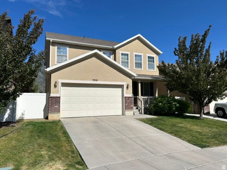 Gorgeous mountain views! Stainless steel appliances, tile floors in the kitchen & entry, carpet throughout the main floor and upstairs. High ceilings, neutral paint, & large covered patio. The basement has a full bathroom and a large living room with one bedroom and one unfinished room ready for sheetrock. The community is within walking distance to an elementary school.  There are walking paths to a large municipal park and picnic/BBQ areas. The park has a play area , basketball, pickleball & tennis courts.  Super convenient commute to Hill AFB and HWY 89.  Must see now!   *Square footage figures are provided as a courtesy estimate only.  Buyer is advised to obtain an independent measurement.