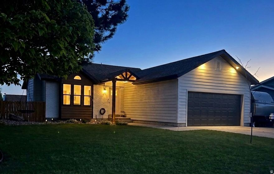 Welcome to this one of a kind, move-in ready rambler! Located in a quiet, well stablish neighborhood, this beautiful home has been thoroughly updated inside and out! Featuring brand new exterior siding, doors and windows. Beautifully updated interior with new paint all throughout, brand new carpet, renovated kitchen, LVP flooring, renovated bathrooms, new furnace etc. The open pen-concept floor plan, vaulted ceilings and multiple living spaces gives you the flexibility to enjoy, live, work and entertain seamlessly. Out you will find your own private retreat with unmatched potential in its spacious back yard. R.V. parking and walking distance from mountain view corridor, West view park and its own brand-new obstacle course, perfect for an active lifestyle. Close to everything. Don't miss this rare opportunity to own this beautiful modern retreat!