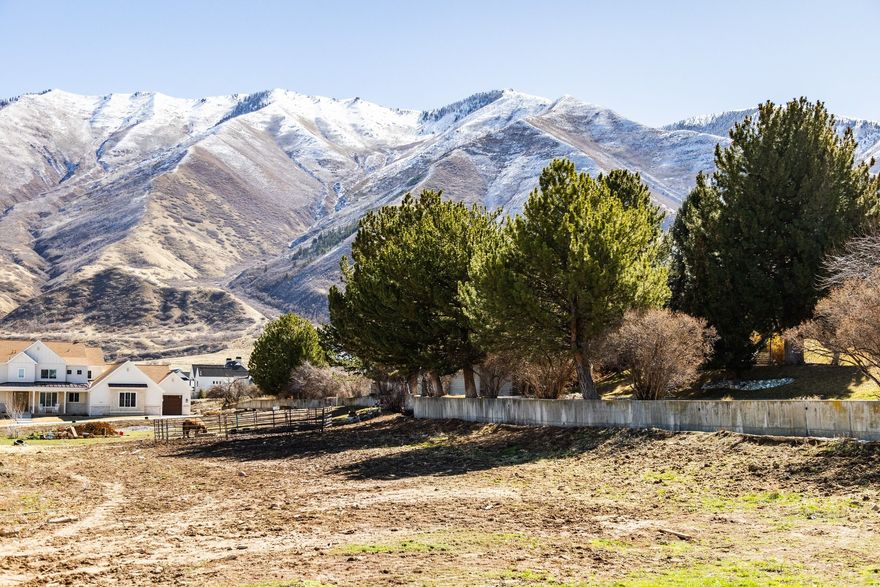 Exceptional opportunity to build in one of Mapleton's most sought-after neighborhoods. Located on a quiet dead-end street and surrounded by established luxury estates, this nearly one-acre lot offers space, privacy, and breathtaking mountain views. The lot is wider and deeper than it appears, providing excellent flexibility for a custom build. Utilities (water and sewer) are on the property, and gas is stubbed across the street. 200 amp service of electricity is available in a box on the south side of the property about 8 feet from the property line, so no need to dig into the road/sidewalk for water, sewer or electricity. 3-rail vinyl fencing in place. Beautiful new and established homes surround the property. Situated on the west side of Main, facing Magnolia Lane, this is a rare opportunity to secure land in a highly desirable Mapleton location.