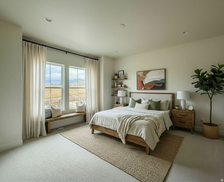 Step into this corner lot Haven floorplan, designed for comfort and style. This home features a welcoming fireplace, warm cabinetry, and a spacious walk-in laundry room. Soaring 9-ft ceilings run throughout, while the primary suite elevates the experience with 10-ft ceilings and a generous walk-in closet. Each bedroom includes its own full bath, offering privacy and convenience for everyone. The home includes a bonus attic for storage. All of it sits in a stunning open-land community filled with hiking and biking trails just steps outside your door.  Completion: February/March 2026 **Pictures are of previous model**