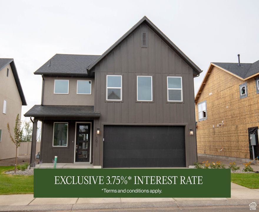 Designed with balance and beauty in mind, the Swiss 3 offers a generous 2,260 square feet of thoughtfully crafted living space. This two-story home features 4 bedrooms, 2.5 bathrooms, and a 2-car garage-ideal for growing households or those who love to host. The heart of the home is a bright, open-concept main floor where the kitchen, dining, and living areas come together with effortless flow. Enjoy upscale finishes like granite countertops, a gas range, and custom cabinetry that add both function and flair. Upstairs, the expansive primary suite offers a private retreat with a spa-inspired ensuite and walk-in closet. Set in Woods Cross, just a short drive from downtown Salt Lake City, theAUDREY places you close to everyday essentials and weekend adventures alike. From nearby dining and retail to easy freeway access, everything is within reach.