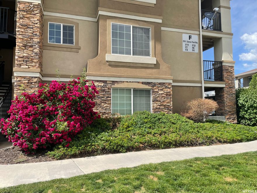 Best price in Draper! Quiet location with easy access to shopping, Trax, bus lines & the freeway. Large walk in closet in the master + large storage area behind the laundry room. All appliances, including washer & dryer are included. 1 assigned covered parking spot  + open parking. Relax on the covered patio, play in the community pool, work out at the gym and host a gathering at the community center. Perfect place to start your home ownership journey! Call today!