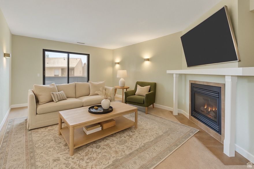 OPEN HOUSE SATURDAY, OCTOBER 11TH 11-1!  Location doesn't get much better than this top unit in coveted and gated Fairmeadows! Enjoy a large kitchen/family room with a wonderful view of the quiet grounds from your large balcony. New updates include new paint, light fixtures and trim.  Two bedrooms with walk in closets and two baths along with large in unit laundry (washer and dryer are included). In-building two car garage. Quick access to I-215 and all the Ft. Union area has to offer with restaurants, shopping and quick access to our world-famous canyons.  Information is deemed correct, but buyer is advised to verify all.  Please enter from 900 East. TV in living room is excluded