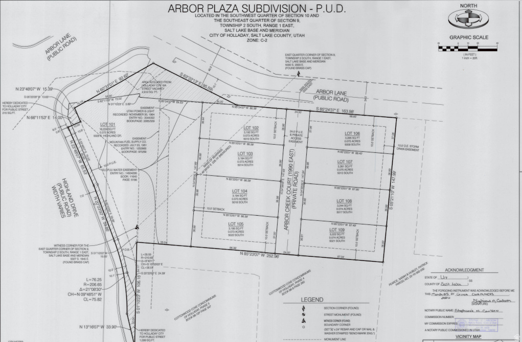 ARBOR PLAZA SUBDIVISION - Land