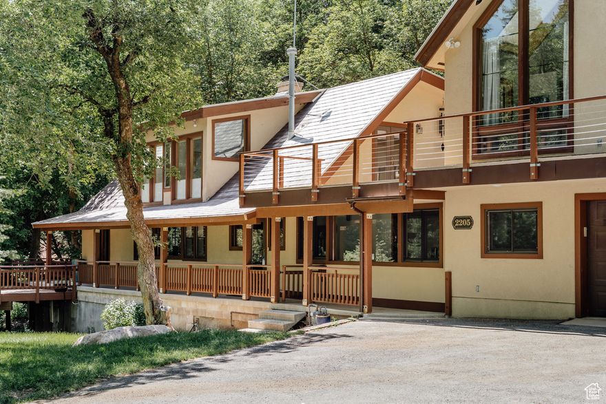 Sanctuary property with flexible spaces for live/work, creative practice, or multigenerational living with short or long term rental income possibilities. Two separate living areas including light-filled studio/sanctuary room create options for private offices, wellness/yoga, art/music, or guest suite. Set along a seasonal stream with mature trees and wildlife, the home offers retreat-like privacy minutes from Salt Lake or Park City. Thoughtful updates, radiant heat floors, beautiful views and multiple outdoor seating areas support everyday living and gatherings. Ideal for those seeking a quiet base for work from home or a restorative space to create, teach, or host. Please visit bit.ly/2205pinecrest for an intimate peek into outdoor gatherings here. Buyer to verify all intended uses, zoning, and permits. Private showings by appointment.