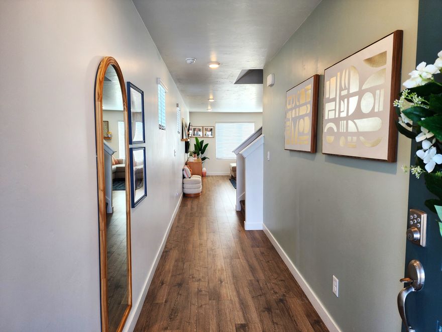 Better than new! Spacious END UNIT townhome near city center of Eagle Mtn. Looks & feels like a model home. Finished basement with options for a home based business, office or space to play. A full bathroom can be added downstairs the plumbing hookups are available under the elevated floor area. Additional upgraded shelving in pantry & laundry room. This is a MUST see opportunity!