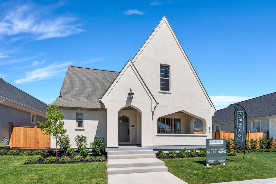 To be built by Goodboro Homes, this stunning tudor model is located in the desirable Holdaway Fields neighborhood in Vineyard. The home features a beautiful kitchen, an open floor plan with plenty of windows for natural light, and gorgeous upgraded finishes throughout. The spacious primary suite boasts his & her walk-in closets for added convenience and luxury. Designed for main floor living, this home provides everything you need on the main level with the option to finish the basement for even more space. Located in the heart of Utah County, you'll be just minutes from the Utah Lake trail system, Sleepy Ridge Golf Course, Megaplex, Top Golf, shopping, dining, and more. The community will include 162 homes, a clubhouse, swimming pool, and pickleball courts. Holdaway Fields embraces traditional Utah architecture with classic cottage, craftsman, and tudor style homes. Homes in this community intentionally define the street edge with open yards, front porches, and beautiful entries.  A designated portion of this community is reserved exclusively for adults 55+, offering an ideal blend of comfort, convenience, and connection.