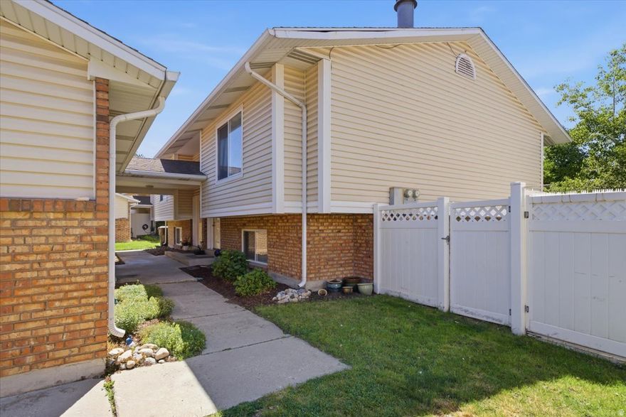 Tucked into a quiet Midvale community while remaining close to shopping, restaurants, entertainment, and commuter access, this well cared for 3 bedroom, 2.5 bath townhome offers the perfect balance of convenience and comfort. Inside you'll find professionally updated paint, newer carpet, and a refreshed kitchen with all new appliances, including a barely used dishwasher. The backyard provides an ideal low maintenance outdoor space for relaxing, gardening, or pets, while the 2 car garage adds extra storage and convenience. Move in ready and easy to love.  Square footage figures are provided as a courtesy estimate only and were obtained from county records.  Buyer is advised to obtain an independent measurement.