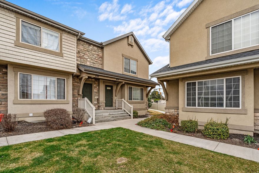 Beautiful 4 Bedroom/3.5 Bath END-UNIT in the Waterlefe Townhomes of Orem! PERFECT location within Minutes of the UVU Campus! Features Include Modern Kitchen w/Plentiful Cabinetry, Granite Counters, Pantry, Stainless Appliances, Frig/Washer/Dryer Included, Indoor Laundry, 2 large Family Rooms, Primary Bedroom with Vaulted Ceilings, Large Walk-In Closet & Full Bath, Extra-Large Basement Bedroom, Crown Molding, Storage and More! Property is currently rented to 5 tenants for a total of $2,185 a month. Purchase as an investment property or owner-occupy it yourself.  Hurry these units sell quickly!