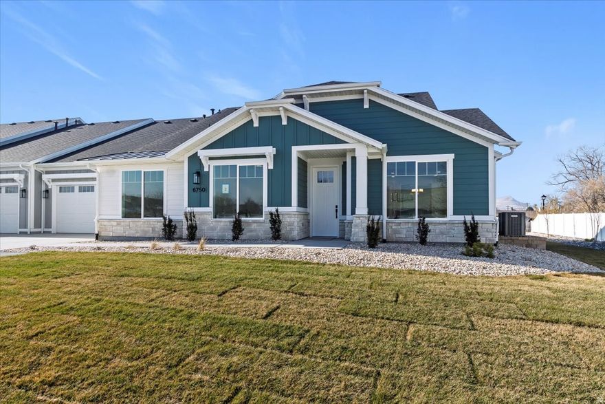 Welcome to The Cottages at Pearce Farm, Salt Lake Valley's newest gated 55+ community. Three amazing floor plans to choose from, four Architectural Style exterior options. We offer the perfect balance between expert design and personal choice. Our floor plans are designed with the needs of active adults in mind, combining smart layouts, high-quality construction, and the flexibility to personalize features. Each unit offers 372 sq. ft. of attic storage or the option to upgrade it to a bonus room for guests or hobbies. Experience the perfect balance of community connection, modern comfort, and timeless design at The Cottages at Pearce Farm. This home has many upgrades Fireplace, Kitchen under cabinet lighting, patio ceiling fan, laundry has upper cabinet and more. Check out our website at pearcefarm.com.