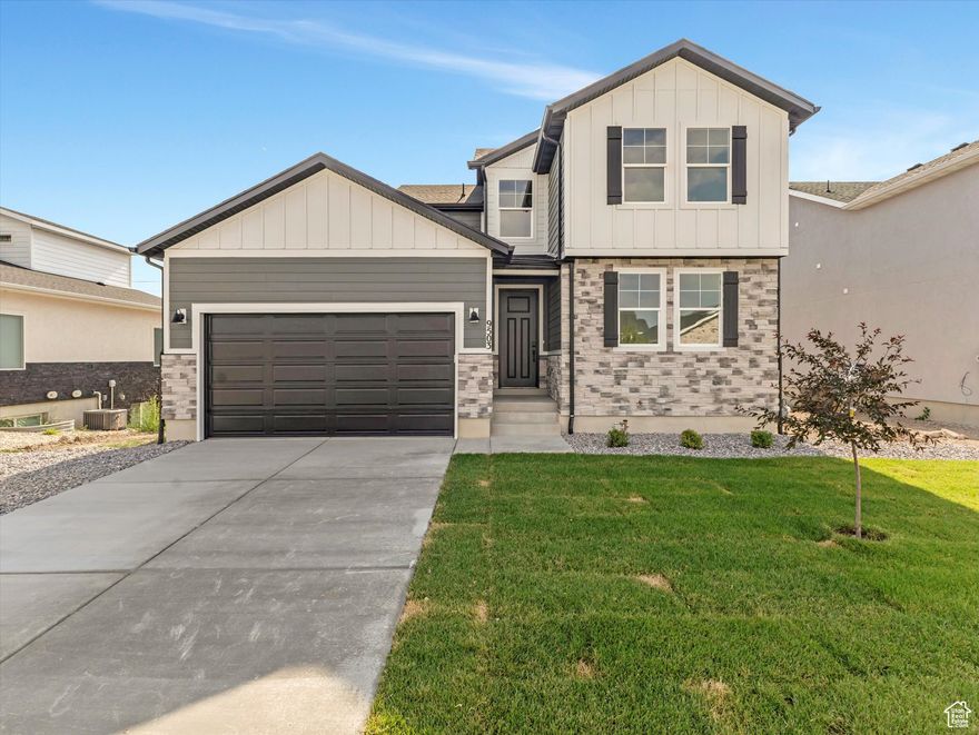 This beautifully designed 5-bedroom Maple plan by Whitestar Homes offers the perfect blend of style, space, and functionality. With a bedroom and full bath on the main floor, it's ideal for guests, multigenerational living, or anyone who wants a little extra flexibility. The open-concept main level features durable luxury vinyl plank flooring throughout, a bright and modern kitchen with quartz countertops, sleek cabinetry, and a spacious island that's perfect for entertaining. Upstairs, the primary suite feels like a retreat with a large Euro Glass Shower and Beautiful contemporary finishes throughout the home. This home offers so much value in a prime South Jordan location close to schools, shopping, and commuter routes. The builder is offering a 3/2/1 rate buydown starting at 3.25% or a 30-year fixed at 4.99% with preferred lender. Reach out to schedule your private showing today.