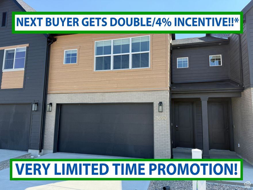 NOT a trick, just a TREAT...4% limited time incentive...WOW...ask about details!! Check out this gorgeous BRAND NEW /just completed townhome with OPEN space and Park behind! LOTS of features you will not find in other townhomes. Spacious kitchen/pantry, 3 roomy bedrooms, 2.5 baths and two closets in the primary bedroom & LARGE cement patio. Smart Features included...Ring doorbell, front door electronic lock, nest thermostat and echo system. This community is unmatched...7 miles of walking trails, 4 parks, 40 acres open space, picnic pavilions, pickle ball courts, dog park and fishing pond. Say goodbye to lawn maintenance and snow removal. I can assist you with ANY townhome, some are not listed yet. If you are in the townhome market, this home has it ALL....Don't wait, this home will go quickly at this price!