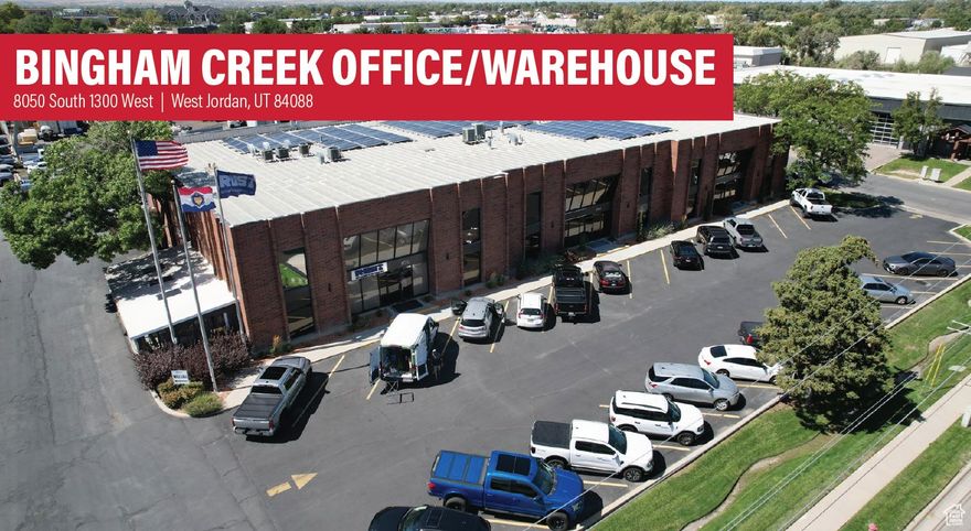 Total: 8,000 SF - Office: 3,136 SF - Lab/Cleanroom: 2,304 SF - Warehouse: 2,560  Clear Height: 18'  One (1) 12'x14' Grade Level Door  Power: 500 Amps 240 V 3 Phase 4 Wire  Existing Solar Power in Place  Swamp Cooler in Warehouse  HVAC in Lab  Gas Forced Heat  Compressed Airlines  Power Drops in Warehouse  Fluorescent Lighting  LED Lighting  7 Private Offices  Bullpen Area  Conference Room  Reception Area  Breakroom Area  Wash Sink in Lab Area  Secured Storage Area  Compressor Shed  Covered Parking  Construction Type: Brick Masonry Construction  Year Built: 1983/1997  Lot size: 1.27 Acres  Access: Quick Access to I-15  Location: Located in the Highly Desirable South Valley Market & Along the I-15 Corridor