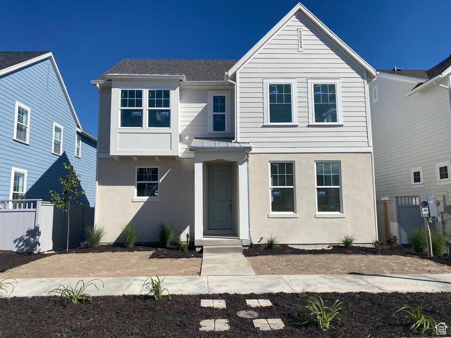 New Home in Daybreak  Quiet Street! Discover this beautiful new nearly finished single-family home in Daybreak, ideally located on a peaceful dead-end street. The spacious open floor plan features a bright and airy living room with soaring double-height ceilings and abundant natural light. The modern kitchen flows seamlessly into the living and dining areas, perfect for entertaining. Step outside to a private, fully fenced backyard with a 6-foot privacy fence. Upstairs, relax in the generous owner's suite complete with a luxurious en suite bath featuring a soaking tub, separate shower, and ample closet space. You'll also love the walk-in laundry room and thoughtful design throughout. Must-See!!!