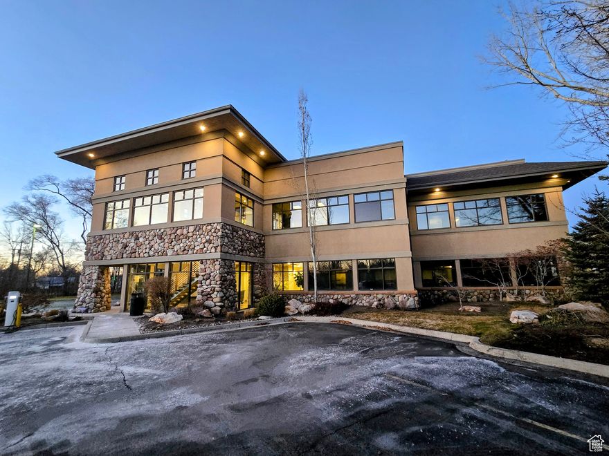 Strategically located without the congestion of a large business park, this prominent office building sits at Highland Dr & 6400 S, immediately off the 20th South exit on I-215, offering direct freeway access to numerous restaurants, amenities, retail services, and the Cottonwood Canyon ski resorts. Highly competitive lease rate for 6,623 SF in a two-story office building featuring an upscale, two-story lobby, with electric vehicle charging included. Modern, contemporary design and layout. Parking ratio: 4/1,000. Furniture available. Enjoy spectacular Wasatch Front views in a prestigious location where convenience meets striking presence.