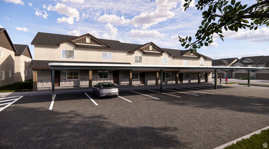 Calling all investors! 6-plex and each of the six units has its own Parcel #. Amazing townhomes by Desert Sage Home Builders. Very high quality construction at an accessible price point. These each include a 2-covered car port spaces! Enjoy a functional, open floor plan, with a lovely kitchen with painted/stained cabinets, quartz countertops, nice corner pantry, open great room, and a powder bathroom on the main level. Upstairs you'll find 3 bedrooms, 2 bathrooms, and the laundry room. The primary suite includes its own private bathroom and walk-in closet. The Cedar Breaks community is located in a great area with quick and easy access to I-15. This 5-plex would be a great investment property in a fast growing market!*All information is deemed reliable but not guaranteed, buyer to verify all.*Photos of similar unit.