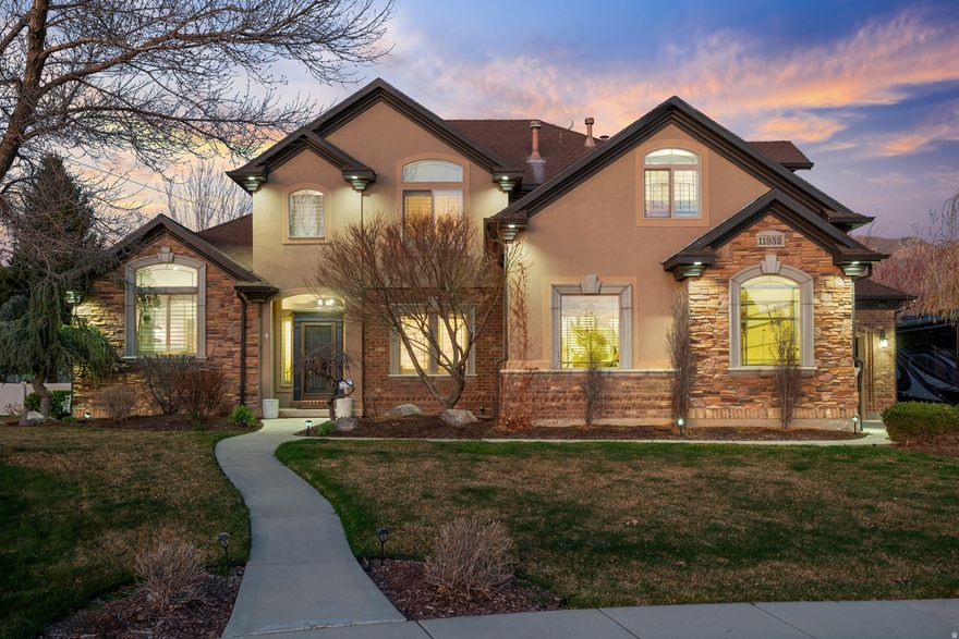 This beautifully maintained Highland home was thoughtfully designed for comfort, functionality,and everyday enjoyment. Nestled on a desirable corner cul-de-sac lot, this one-owner home offers true main-level living with a spacious primary suite and direct access to the 20' x 40' deck and hot tub, where you can relax or entertain in the private, fully fenced and professionally landscaped backyard. The light-filled great room features two-story ceilings and expansive sliding doors that create a seamless connection between indoor and outdoor spaces. The updated kitchen is both functional and refined, offering quality finishes, built-ins, and thoughtful details, along with a mudroom featuring custom lockers and a convenient main-level laundry room. Upstairs, you'll find four additional bedrooms, including a private ensuite with a built-in desk, as well as a charming hidden playroom that adds a fun and unique touch. The fully finished basement provides exceptional versatility and income potential, featuring a separate exterior entrance, full kitchen, dining area, spacious family/theater room, two bedrooms, a bathroom, and its own laundry-ideal for additional living space, a private apartment or guest quarters. The garage is a standout with high-end custom built-ins, a stainless-steel workbench, ample storage, and 220 power. Additional features include RV parking, a custom 8' x 12' studio equipped with heating, air conditioning, and water, as well as a large storage shed to keeping lawn and garden tools out of the garage. With paid-off solar panels and meticulous care throughout, this home truly reflects pride of ownership and is one you must experience in person to fully appreciate