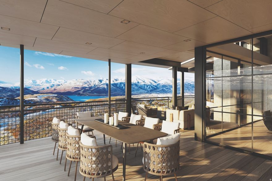 One of only three detached homes in Indi Ridge, this Haven Model is a striking statement of architectural and mountain living. Positioned to capture full southern views over the Talisker Club Tuhaye Golf Course, you'll wake to sunrise light over the fairways and wind down with sunsets over Mount Timpanogos and the ski runs of Deer Valley East.  Artfully composed of metal, glass, earth and sky, this residence is part of a rare collection of just 37 contemporary homes that define the elevated mountain-lifestyle of Talisker Club. Designed by architect Cobus Van Den Berg and built by Ford Construction, with interiors by AMB Design, the home blends bold modern architecture with warmth, texture and livability.  Spanning a TOTAL of 7,346 SF. The Haven offers 4,948 SF of luxury living-2,151 SF on the main, 2,101 SF on the lower, and a 696 SF loft on the upper level offers versatile space - ideal for a den, home office, workout studio or whatever your lifestyle demands.  Enjoy dual covered decks (913 SF combined) for year-round use, featuring an outdoor fireplace on the upper and a hot tub on the lower.   The 1,301 SF three-car garage is a standout: the third bay, deceptively compact from the outside, has the depth to house a Sprinter van, small RV or wake-boat for your Jordanelle adventures.  Whether you're seeking a primary residence immersed in mountain recreation or a lock-and-leave luxury retreat, this property delivers. Perched high on the ridgeline near the entrance to Tuhaye, you'll enjoy effortless access to both club amenities and downtown Park City. Ownership includes Talisker Club's exclusive Four-Club Membership, connecting you to recreation, relaxation and refined mountain living.