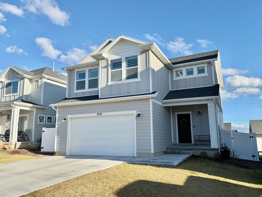 *No Showings Until Open House Saturday from noon - 2:00* Beautiful Eagle Mountain home in a great neighborhood just a few minutes walk from the clubhouse, pool, playground, tennis / pickleball courts and walking trails! Excellent views of the mountains and Utah Lake with shopping, golf and entertainment close by. This home has it all! 4 large bedrooms with walk-in closets, tons of storage in the garage and finished basement, a modern open kitchen, granite countertops and plantation shutters throughout, and an epoxy garage floor! Come see it before it's gone! Square footage figures are provided as a courtesy estimate only and were obtained from county records. Buyer is advised to obtain an independent measurement.