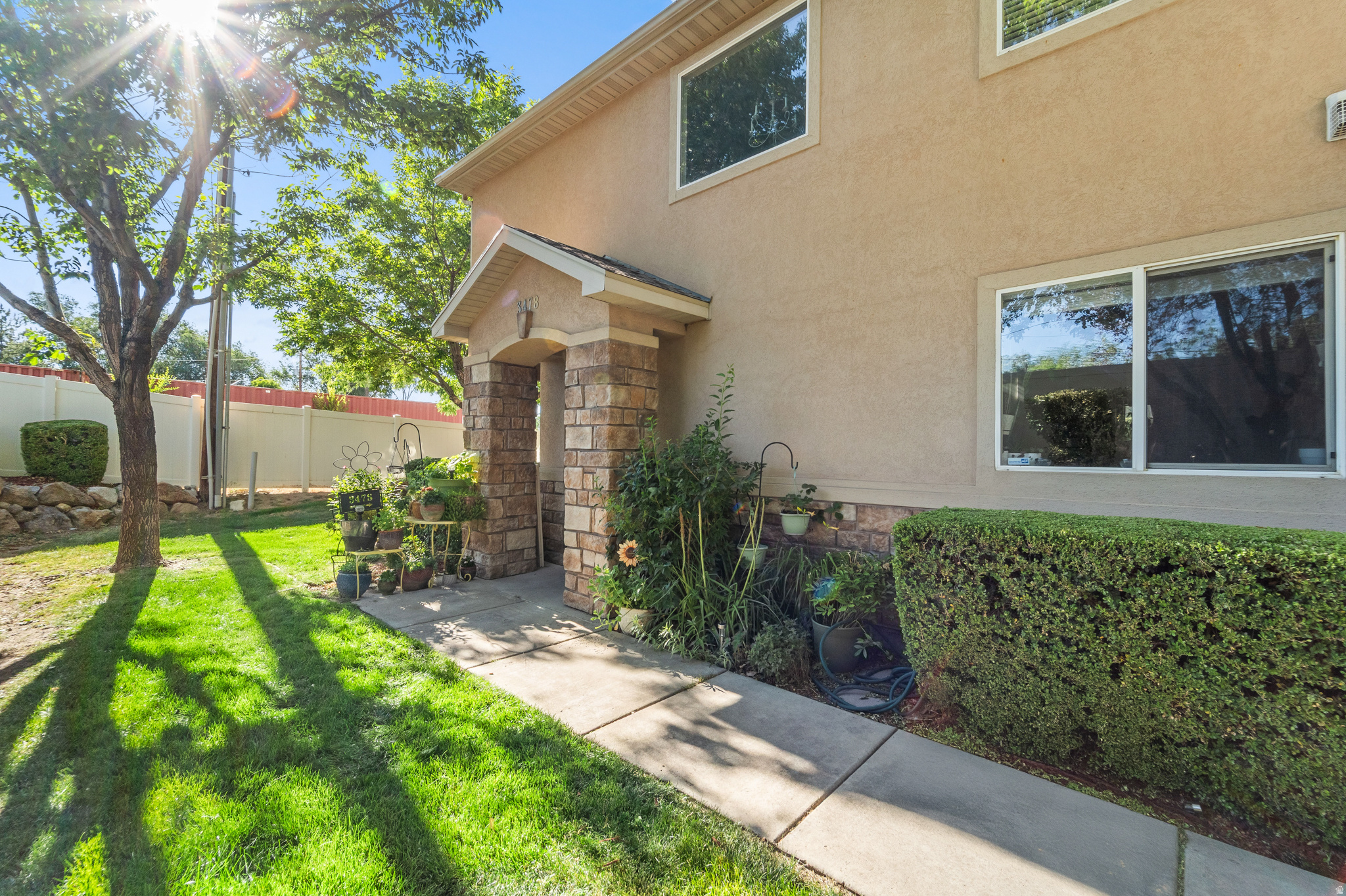 Corner Unit Location with Mature landscaping