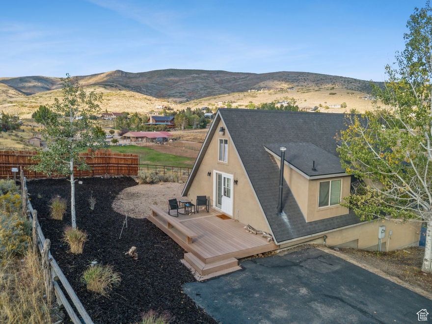 Nestled on the quiet northern edge of Heber Valley, this A-frame cottage offers rare seclusion with effortless access to world-class recreation. Set on five acres, it feels like a mountain hideaway yet is only minutes from Deer Valley's new East Village, Jordanelle and Deer Creek Reservoirs, the Provo River, the Wasatch & Uintah Mountain ranges, and all that Heber and Park City have to offer.   The 2-bedroom, 2-bath cottage includes a kitchen, dining area, laundry room, and an oversized 2-car garage. Vaulted ceilings fill the interior with light, while the loft provides an intimate retreat - perfect for reading, meditation, or quiet reflection. The front deck extends the living space outdoors, creating a cozy spot to relax and take in the beautiful setting.  Absolutely no smoking inside or on the property. This home is available furnished. Available for a 30+ days, month-to-month, 6 month, or 1 year lease. Lease amount and deposit amount will vary depending on length of lease. All information herein is deemed reliable but is not guaranteed. Renter is responsible to verify all listing information, including square feet/acreage, to renter's own satisfaction.  Absolutely no smoking inside or on the property. This home is available furnished. Available for 6 months, or 1 year lease. Lease amount and deposit amount will vary depending on length of lease. All information herein is deemed reliable but is not guaranteed. Renter is responsible to verify all listing information, including square feet/acreage, to renter's own satisfaction.