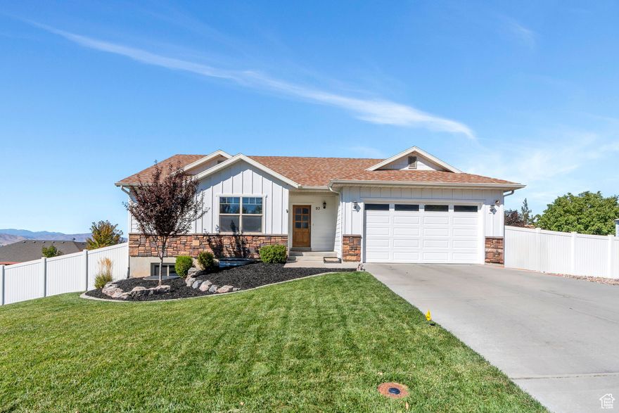 LOCATION, UTILITY, BEAUTY!!! This is a MUST-SEE if you're looking in Elk Ridge! Nestled in one of Utah County's most peaceful and scenic neighborhoods, this gorgeous, fully remodeled rambler has everything you've been searching for-and then some! With 3 bedrooms, 2 bathrooms, 2,869 square feet, and sitting on a .34 acre lot, this home boasts an open-concept layout, a stunning custom kitchen, a luxurious primary suite, and unobstructed mountain and valley views that truly make this home a gem! Let's start with LOCATION: Situated in the heart of Elk Ridge, you're tucked away in a quiet, elevated neighborhood that offers both privacy and stunning natural beauty, while still being just minutes from Spanish Fork, Payson, and Salem. Outdoor enthusiasts will love the proximity to Loafer Canyon, Gladstan Golf Course, and the Nebo Loop Scenic Byway, while families will appreciate being in a highly rated school district with parks, trails, and recreation all close by. Elk Ridge offers that small-town charm with quick access to everything you need! Next up, UTILITY: This home was designed for comfort, flexibility, and function. The spacious layout includes main-level living, with three bedrooms on the main floor (including the primary suite), plus a large basement, waiting to be finished to complete your dream home. There's also a massive 2-car garage with epoxy floors, tons of storage, and RV parking! The home includes dual laundry hookups, a mudroom, and high-efficiency systems throughout. Whether you need room to grow, work from home, entertain, or host extended family-this home checks all the boxes. And finally, BEAUTY: No detail was overlooked in this 2014 build. This home features brand-new plumbing, electrical, HVAC, roof, windows, insulation, and more. The finishes are modern yet warm, with hardwood flooring, laminate countertops, custom cabinetry, designer tile, and stylish light fixtures. The kitchen includes a large island, top-of-the-line appliances, and huge windows that let in tons of natural light. The primary suite includes a spa-like bathroom with a soaking tub and a walk-in closet. Outside, enjoy a newly landscaped yard, large deck, and expansive views of the valley, Utah Lake, and surrounding peaks. This is a home that was not just built-it was designed with intention and care. All in all, this is a rare find in an area that continues to grow in popularity. Come see what makes 93 Park Drive such a special place to call home-you'll fall in love the moment you arrive.   Square footage figures are provided as a courtesy estimate only and were obtained from county records.  Buyer is advised to obtain an independent measurement. Agent related to seller.