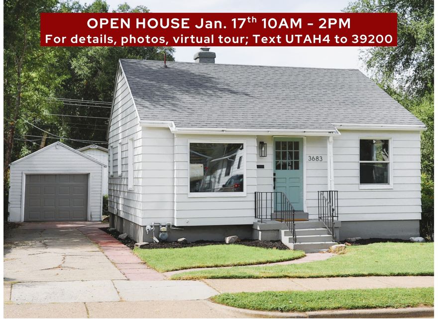 OPEN HOUSE Jan. 17th 10AM-2PM.  Welcome home to this charming South Ogden bungalow! This property has undergone a thoughtful overhaul of improvements, making it move-in ready for its next owners. Recent upgrades include a brand-new full sewer line replacement completed a few months ago. Prior to the current owners' purchase in February 2025, the home received designer interior and exterior paint, luxury vinyl plank flooring, plush carpet, and a new roof installed in 2021.  The updated kitchen shines with bright white cabinetry, matte-black accents, and modern finishes. You'll also find two full bathrooms featuring new vanities, mirrors, lighting, and updated fixtures throughout.  This home blends original charm with modern updates, creating a warm and inviting space that's ready for you to make it your own.  Text UTAH4 to 39200 for more details, photos, and virtual tour.