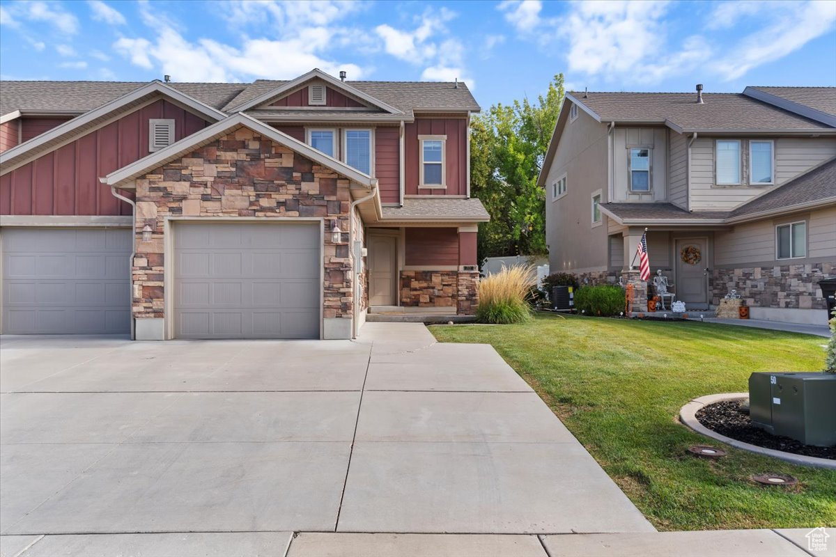 Welcome to this inviting 1,276 sq ft two-level townhome in the heart of desirable Kaysville! Featuring two bedrooms, one being a master suite with a spacious walk-in closet, three bathrooms, a garage, and a private patio. Enjoy the freshly painted home with all-new LED lighting throughout. This home is conveniently located in a cul-de-sac close to grocery stores, entertainment, parks, service stations, and fast food.