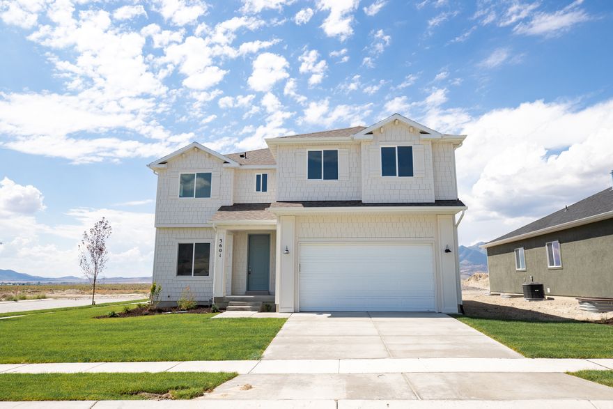 AMAZING $10,000 INCENTIVE TOWARDS CLOSING COSTS, RATE BUYDOWN, OR PRICE REDUCTION REGARDLESS OF LENDER! Must-see Harmony Community in Eagle Mountain! Move-in ready! This beautiful home built by Flagship Homes features 4 bedrooms + loft, 2.5 bathrooms, quartz slab countertops, painted cabinets, laminate flooring on the main level, landscaped front yard, 2 car garage, and a planned fence along back boundary. The backyard can be landscaped for an additional charge. The primary bedroom has a vaulted ceiling, large walk-in closet, and dual sinks with a separate tub/shower. With an unfinished basement, this home provides space for storage and room to grow. (If preferred, basement can be finished for an additional charge.) 1GB fiber optic internet included in the HOA dues. Call for more information or stop by our model home at 3859 N. Thomas St., Eagle Mountain for a tour. Model home hours: Monday-Saturday 11 AM - 6 PM. Buyers to verify all information. Square footage is from house plans