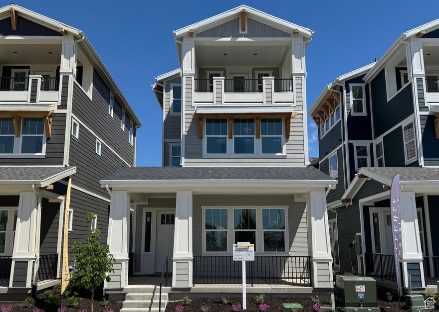Up to $15,000 in seller paid closing costs or towards rate buydown!! Model home hours are Tuesday-Saturday from 10am-5pm, see video link for virtual tour or ask about our self guided tour option! Brand new, beautiful, and thoughtfully designed single family home built by one of Utah's premier home builders, Lafferty Communities. The Huntington Ranch Community is nestled in one of Springville's most desirable neighborhoods, located just steps from a brand new city park and surrounded by scenic walking trails. Our Cottage Plan 2B offers an inviting open-concept floorpan that you will love: your main living space is on the 1st level, creating separation and privacy for the bedrooms on the 2nd level. This home that has top of the line finishes curated throughout, featuring soaring 10-foot ceilings, an abundance of natural light, 4 spacious bedrooms, 3 full bathrooms, 1 half bathroom, open main living room, bonus flex space for another family room or 4th bedroom, and an incredible covered deck with 270 degree views. The esthetic, modern kitchen boasts elegant quartz countertops, 42" cabinets that extend to the ceiling, stainless steel appliances, a spacious island, while the connected dining area opens directly onto a private patio and yard. The primary suite boasts double walk-in closets and a free-standing soaking tub in the en-suite bathroom. Schedule your private tour today! Estimated completion October 2025.