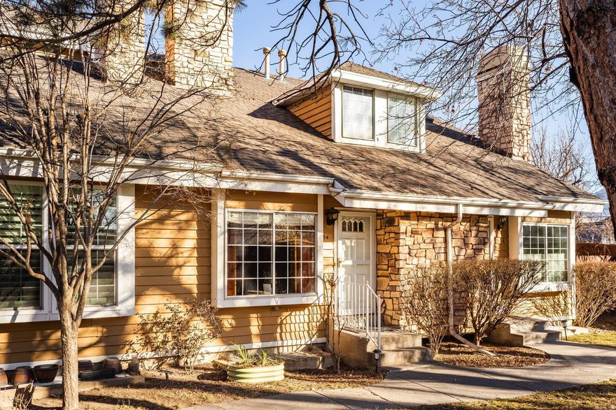 Beautifully updated Shadybrook condominium tucked into a quiet, desirable location at the back of the community near the tennis courts. The open living room features soaring vaulted ceilings and a cozy gas fireplace, creating a bright and inviting space for relaxing or entertaining. An updated kitchen and formal dining area complete the main level. Upstairs, the expansive primary suite offers a skylight, private deck, and a large ensuite bath with separate tub and shower, plus a convenient office nook just outside the bedroom. The finished basement adds a generous family room, an additional bedroom, a three-quarter bath, and ample storage. Enjoy wonderful community amenities including the pool, tennis court and clubhouse. All of this in an exceptional central location with easy freeway access, nearby shopping and groceries, and close proximity to Sugar House.