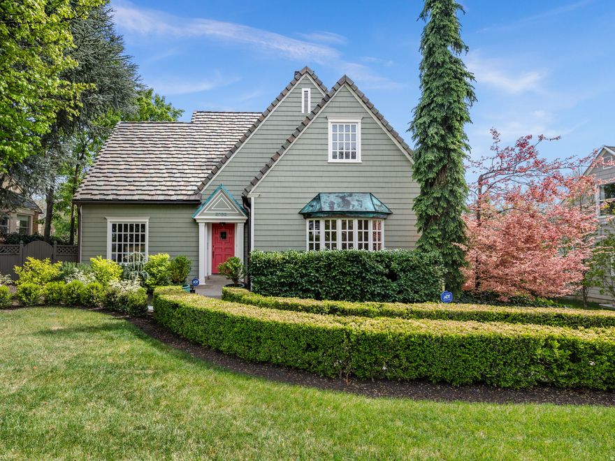 Located in Yalecrest on a .22-acre lot, this home offers a private, well-maintained yard with mature landscaping and a quiet, established neighborhood setting. The exterior has been extensively updated with a new tile roof, Hardie board siding, copper awnings, gutters, chimney cap, exterior lighting, and fresh paint. Inside, the home features high ceilings, strong natural light, and functional living spaces. The kitchen looks out to the backyard garden. Additional features include a dedicated office, mudroom with built-ins, ample storage, and a large laundry room with sink and workspace. Finishes include millwork details, a marble fireplace with gas log, and a marble entry. The primary bath includes heated floors and a jetted tub. Close to the University of Utah, hospitals, top-rated schools, parks, and easy access to trails, Emigration Canyon, and Parleys Canyon. Square footage figures are provided as a courtesy estimate only. Buyer is advised to obtain an independent measurement.