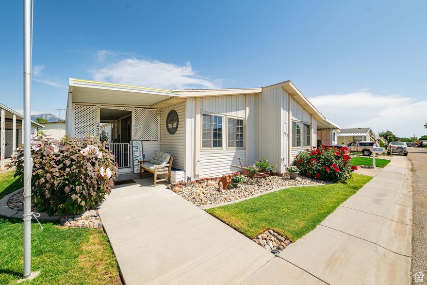 Welcome to this beautifully remodeled 3-bedroom, 2-bath manufactured home located in the highly sought-after 55+ senior community, Westwood Village. This home offers a spacious and inviting floor plan featuring a large family room, a cozy den with a fireplace, and a fully remodeled kitchen complete with stainless steel appliances, granite countertops, and wood flooring throughout. Additional upgrades include a Ring alarm system, updated Wi-Fi thermostat, and a smart sprinkling system controller, providing modern convenience and comfort. Enjoy the amazing amenities that Westwood Village has to offer, including a spacious clubhouse, fitness center, billiards room, and large game room-perfect for socializing and staying active. Buyer to verify all information.  Square footage figures are provided as a courtesy estimate only and were obtained from previous listing .  Buyer is advised to obtain an independent measurement.