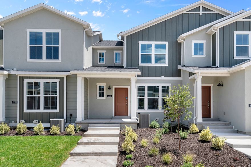 This gorgeous Bellevue townhome features a bright and open layout with modern finishes throughout. The kitchen is equipped with white laminate cabinetry, quartz countertops, and stainless steel gas appliances-ideal for both daily living and entertaining. A mix of laminate hardwood, vinyl tile, and plush carpet flooring adds style and comfort throughout the home. Enjoy additional living space in the finished basement, perfect for a family room, home office, or recreation area. A 40-gallon water heater ensures convenience for everyday use. The owner's suite features cultured marble shower surrounds, complemented by satin and brushed nickel hardware throughout for a polished, modern touch. This well-designed home combines functional spaces with contemporary upgrades all in a great master planned community!