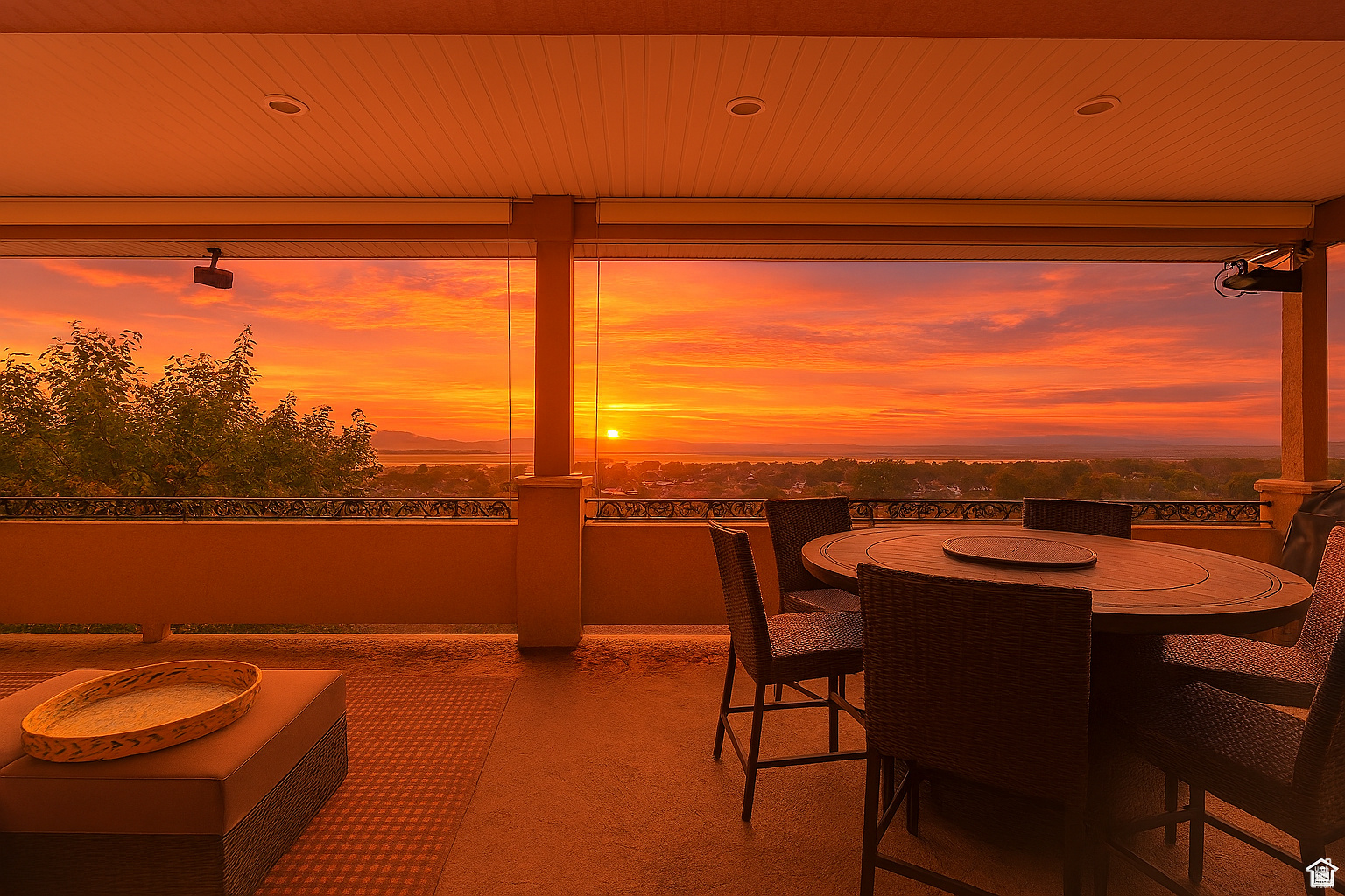 Price Improvement! This Home Has It ALL *MILLION DOLLAR VIEWS & Ultimate Garage Space! Enjoy breathtaking panoramic views of Willard Bay, the Great Salt Lake, and majestic mountain peaks with unforgettable sunsets every night! Key Features: *MASSIVE RV GARAGE (1,000+ sq ft) *Your dream, heated, man cave! Easily fits a 40-foot motorhome, boat, truck, and all your toys. *MAIN LEVEL 2 CAR GARAGE - Also Heated *MOTHER IN LAW RETREAT with a full kitchen and private walkout entrance perfect for guests or rental income. *COVERED DECK with built-in natural gas for BBQ ideal for entertaining. *LOW MAINTENANCE LANDSCAPING with efficient drip irrigation system. *OPTIONAL FURNISHINGS Negotiable for a truly turn-key move-in. EXTRAS: Elegant glass fireplaces, Designer lighting and ceiling fans, Premium travertine flooring and luxurious tile finishes throughout. This home blends comfort, luxury, and functionality in a way that's rarely seen. Whether you're entertaining, storing your toys, or soaking in the sunset, this is the one you've been waiting for.
