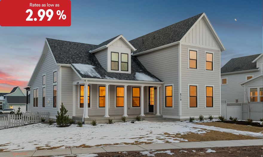 Rates as low as 2.99%. Ask agent for details.This new home is under construction with an estimated completion in December 2025. Located in Daybreaks newest Watermark Village, home to the Water Course. Large open floor plan with a two story vaulted family room.