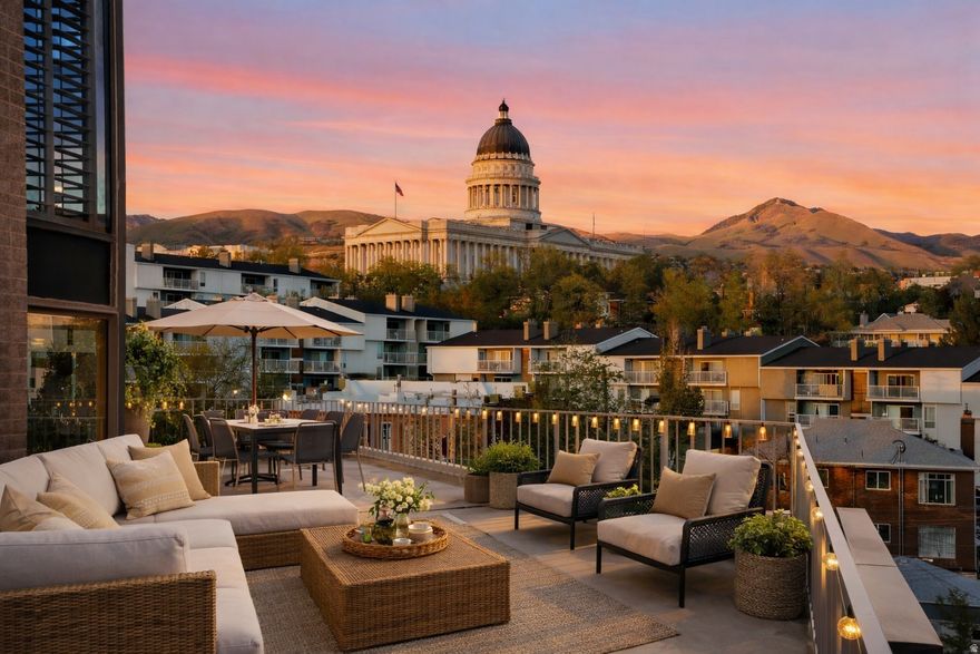 Certain properties may never come to market again in your lifetime, and this is one of them. The word rare gets overused in real estate, but the only honest way to describe this condo is genuinely rare. With 270-degree views of nearly every iconic Salt Lake City landmark, 245 N Vine Street offers a perspective few properties ever can. When this condo was reimagined, it was thoughtfully designed to capture every view through its striking walls of glass. The 2-bedroom, 2-bathroom layout was created with both flow and function in mind, making the space feel as inspiring as it is livable. But what truly sets this home apart is the outdoor deck. One of the most expansive and breathtaking condo terraces in Salt Lake City, this wraparound deck feels like something out of a Hollywood film. With multiple sitting areas and sweeping 270-degree views, it offers an unmatched setting for quiet mornings, sunset dinners, or simply taking in the city from above. 245 Vine is simply special. A home that has been passed down through generations, it carries a sense of legacy that is hard to replicate. Whether you are looking for a primary residence, a Salt Lake City getaway, or something truly one of a kind, this is a property that can only be fully appreciated in person.