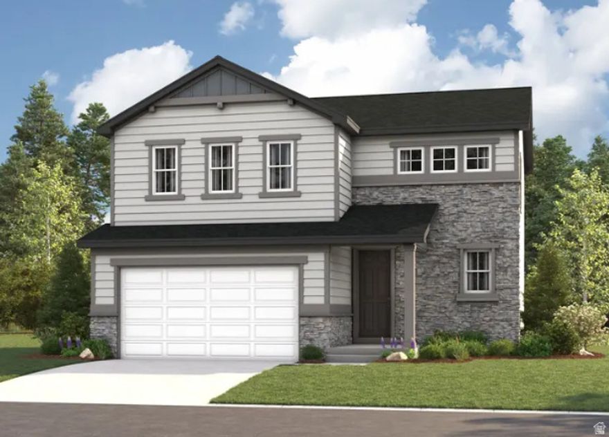 Contract on this home today and qualify for a 3% flex funds to use as closing costs or to get a below market rate for a 30-year fixed! ***Explore this thoughtfully designed Coral home that will be move-in ready in June! Front yard landscaping is included. The main level features a welcoming porch; a well-appointed kitchen, quartz countertops throughout, a charming pantry, with a center island; and an open dining area adjacent to a spacious great room with 9' ceilings on the main floor. Upstairs you will find a lavish owner's suite showcasing a beautiful shower and a generous walk-in closet; a convenient laundry and a large loft space with 3 bedrooms in total upstairs. The 3-car garage is perfect for those extras and it is walking distance from a large well kept park. MANY more upgrades went into this home including our Home Gallery Professional curated finishes! Contact us today for more information or to schedule your tour! Ready for move in mid June 2026!