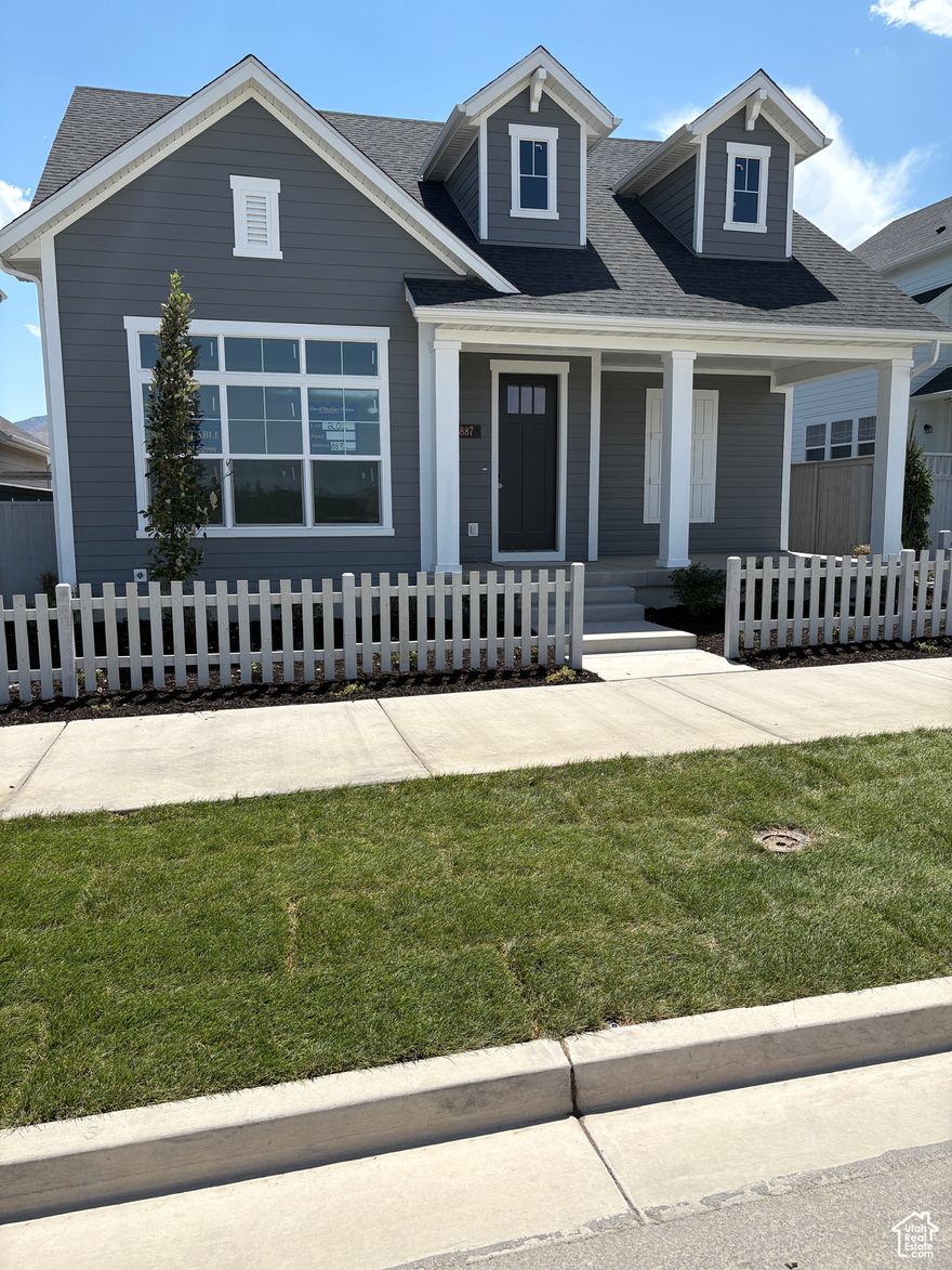 MAIN LEVEL LIVING HOME in the desirable Beacon Pointe neighborhood within walking distance of the Saratoga Springs Temple! Only 10-15 minutes from shopping and entertainment, and close to walking, hiking trails, and local parks. Stunning mountain and Utah Lake views from the covered front porch. This home comes complete with fully landscaped and fenced yard, making this home a true move-in ready home. Estimated to be completed by end of August 2025! FINANCE INCENTIVES AVAILABL FOR INTEREST RATE BUY DOWN!