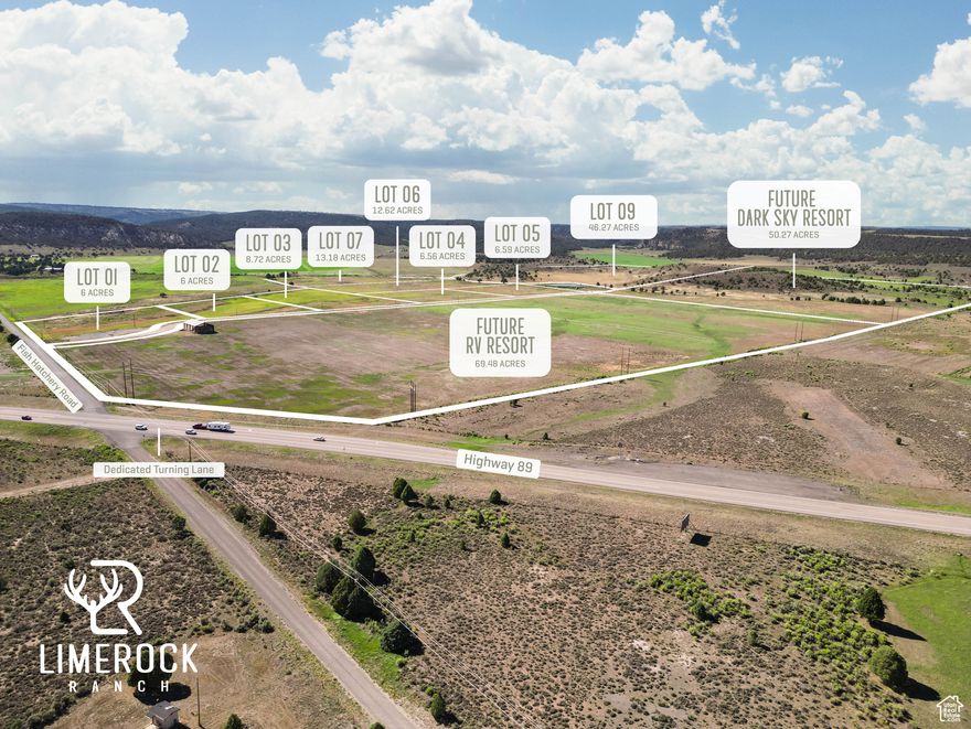 Lot 5 - Experience the potential of Limerock Ranch in Hatch, UT, situated along the scenic Highway 89. This exceptional property encompasses multiple lots, ranging from 6 to 69 acres, each presenting a unique opportunity with irrigated land ideally suited for hay or pasture. Ready to build a home with power, well water, and completed septic tests. Limerock is nestled near the stunning landscapes of Bryce Canyon, each parcel boasts breathtaking views. Enhanced by dedicated turning lanes off Highway 89, access to these lots is straightforward, providing a seamless transition to your private retreat. With prices starting at $229,000, this is an attractive opportunity for those seeking to invest in Utah's magnificent outdoors. Owners are licensed real estate agents in the State of Utah.
