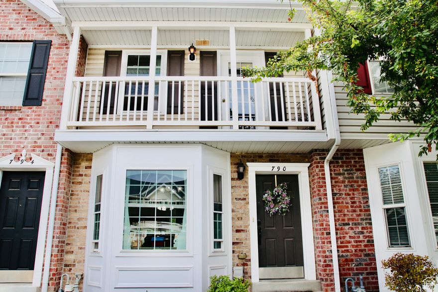 Charming townhouse just minutes from BYU with quick freeway access. Kitchen features beautiful cabinets with appliances included.  Private balcony off Primary Bedroom.  Enjoy a fully fenced private backyard.  Main level half bath. Home features new Low-E double hung windows with security locks, an updated HVAC, and abundant storage in the shed, attic, and crawl space. Community amenities include pool, hot tub, gym, clubhouse, RV parking, picnic areas, sport court and multiple playgrounds. All with beautiful mountain views.  Square footage figures are provided as a courtesy estimate only and were obtained from previous MLS listing.  Buyer is advised to obtain an independent measurement.