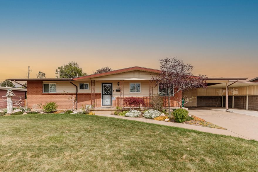 Charming Rambler in a Desirable Neighborhood!Welcome home to this well-loved 4-bedroom, 2-bath gem. Full of character and timeless appeal, this home offers comfortable living with the ability to add your personal touches to make it your own.Step inside to find a warm and inviting layout featuring a cozy fireplace for relaxing evenings. The spacious bedrooms provide flexibility for family, guests, or a home office. Outside, enjoy a fully fenced yard ideal for entertaining and enjoying the afternoon/evening shade, along with a convenient storage shed for all your tools and gear.Additional highlights include a 2-car carport for covered parking and a location in a great, established neighborhood known for its charm and community feel.This is a rare opportunity to own a solid, lovingly maintained home with incredible potential. Come see it for yourself and imagine the possibilities! Schedule your showing today!