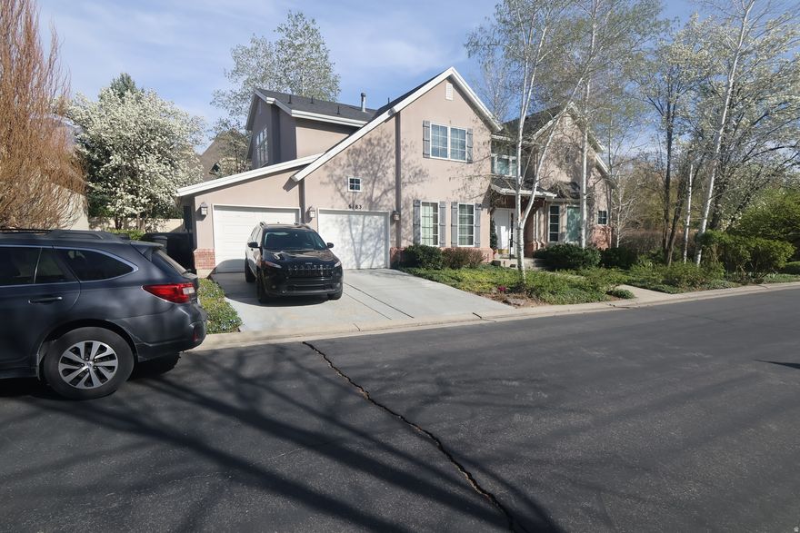 move-in condition, new interior paint, ceiling lights, two new water heaters, upstairs furnace replaced 2025, agent part-owner, low price for the neighborhood, shared pool, tennis at $300.00 per quarter, 3 full bathrooms on the top floor, 5 walk-in bedroom closets, private lot includes large vegetable garden, 4515 Square feet living space Plus 590 Square feet garage. without garage, level one is 1475 square feet, private balcony off master suite, the second or smaller kitchen pantry could be used as elevator shaft, no elevator currently. no sign. 2 garage doors but the left side is more than 2 cars deep. (tandem)