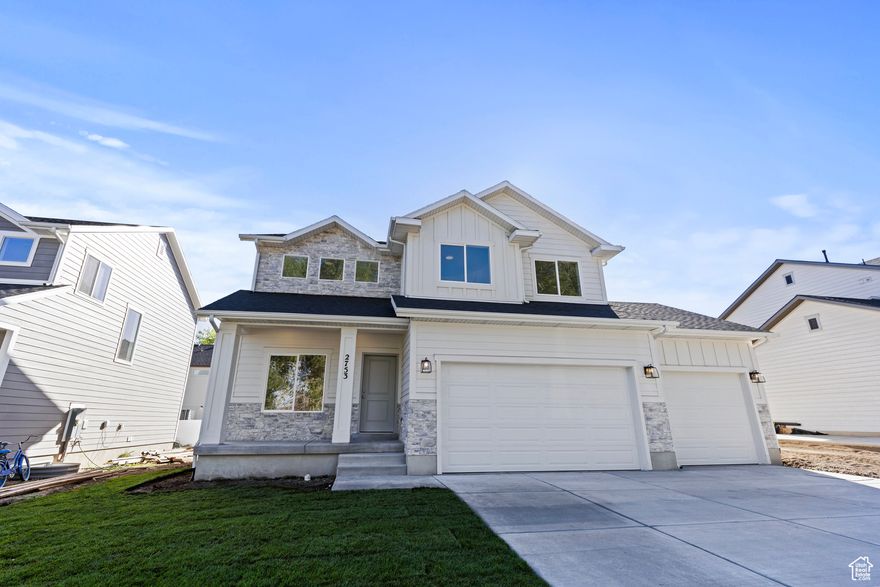 **Front Yard Landscaping Included & Backyard Sprinklers are Installed** This brand-new two-story home in Magna blends modern finishes with thoughtful design. The spacious kitchen features soft-close painted cabinetry, quartz countertops, waterproof LVP flooring, a large island, and a walk-in pantry. Upstairs, you'll find four generously sized bedrooms and a large laundry room. The unfinished basement offers potential for two additional bedrooms, a bathroom, and a family room. Exterior highlights include a 3-car garage, siding and cultured rock finishes, and a welcoming front porch. Enjoy summer evenings in the backyard. Conveniently located near Highway 201 and Salt Lake City.