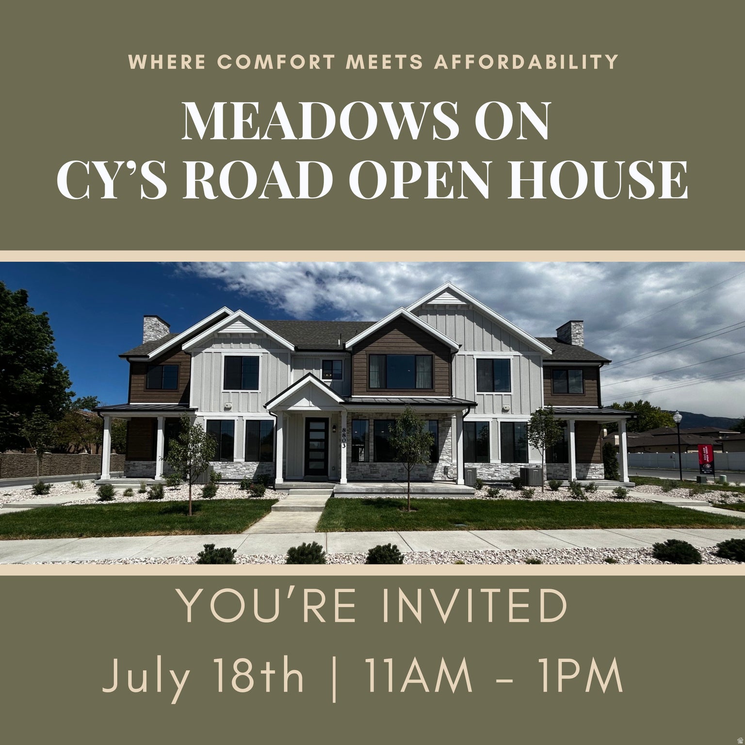 Open House Invitation. Providing details for a property viewing event