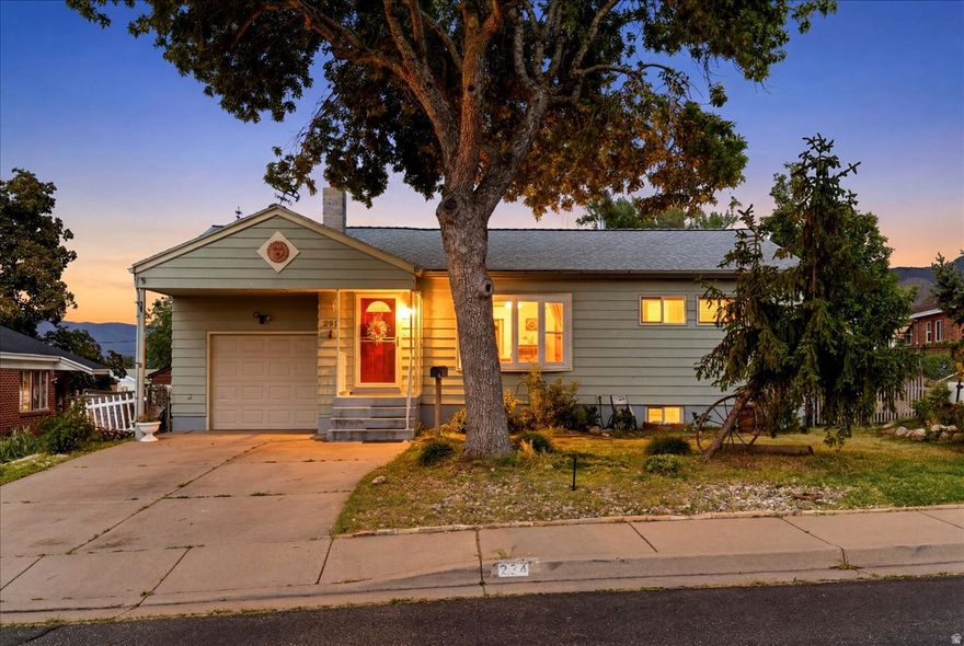 PRIDE IN OWNERSHIP!!! Bright and welcoming, this beautiful home sits in a peaceful neighborhood with stunning mountain views from both the kitchen and backyard. This gorgeous updated kitchen (2019) with Amish standalone pantry. Home features modern plumbing, and the water heater is just two years old. Enjoy easy upkeep with carpet only on the stairs. The main level offers 2 spacious bedrooms and a light-filled living room with a charming bay window. Downstairs includes a cozy family room and a private master suite with a walk-in closet, new shower, jacuzzi tub, and potential for a second kitchen. Step outside to a beautiful patio perfect for entertaining. Move-in ready! Come home, your dreams await!!