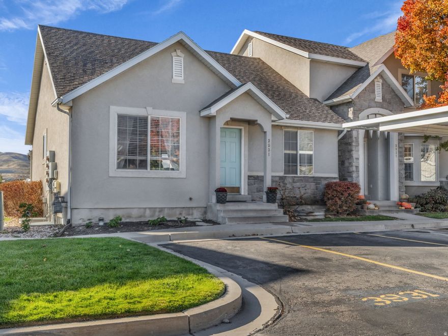 Welcome home to this beautifully maintained rambler townhome in a prime Lehi location-just minutes from the freeway, Thanksgiving Point, and all that Silicon Slopes has to offer. The functional floor plan features 4 bedrooms and 3 full bathrooms, with plenty of space to spread out. Step out back to your private, fenced yard that opens directly to the neighborhood park. No back neighbors! Recent updates include: Furnace, A/C, water softener, stove, dishwasher, and microwave. All appliances are included. A move-in-ready gem at a great price!